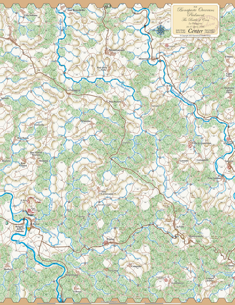 Bonaparte Overruns Piedmont, Center Map