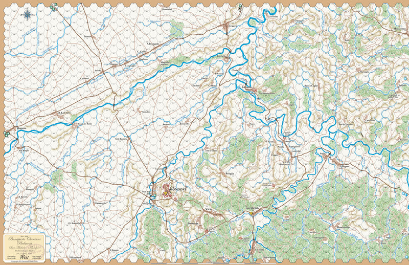 Bonaparte Overruns Piedmont, East Map