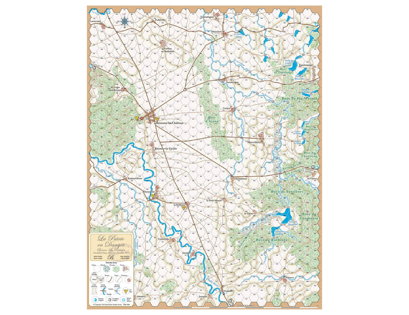 La Patrie en Danger, Briene - La Rothier Map
