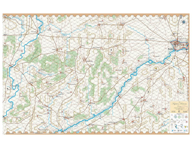 Napoleon Retreats, Reims-E Map