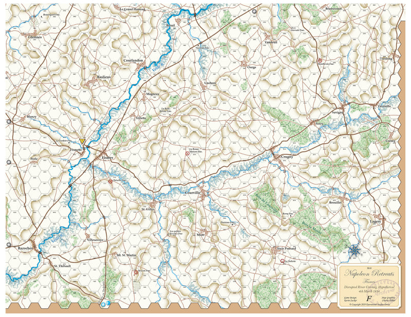Napoleon Retreats, Fismes Map